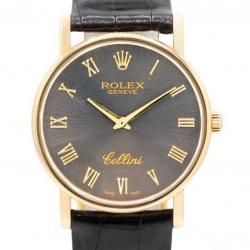 Rolex Cellini 34MM 5115/8 18KT Yellow Gold Watch